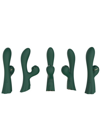 Vibromasseur double stimulation point G et clitoris par vibrations membrane vert USB - FAIRYGREEN